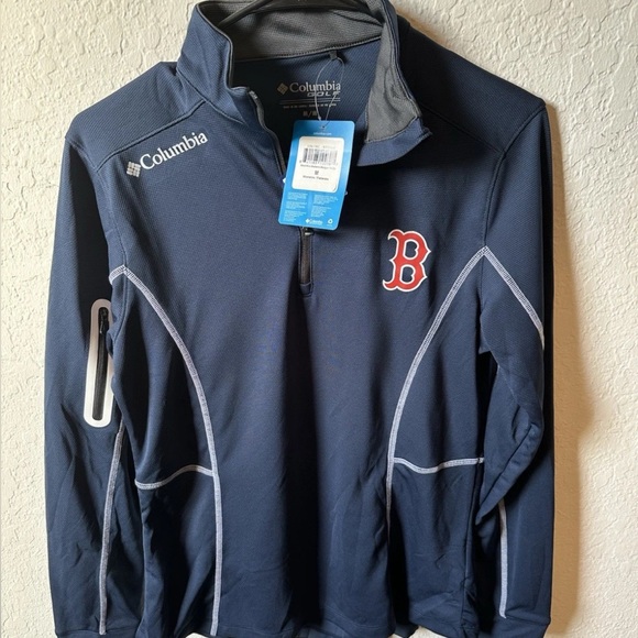 Women’s Medium Boston Red Sox COLUMBIA Omni-Wick Shotgun 1/4 Zip Pullover NWT - Picture 1 of 5